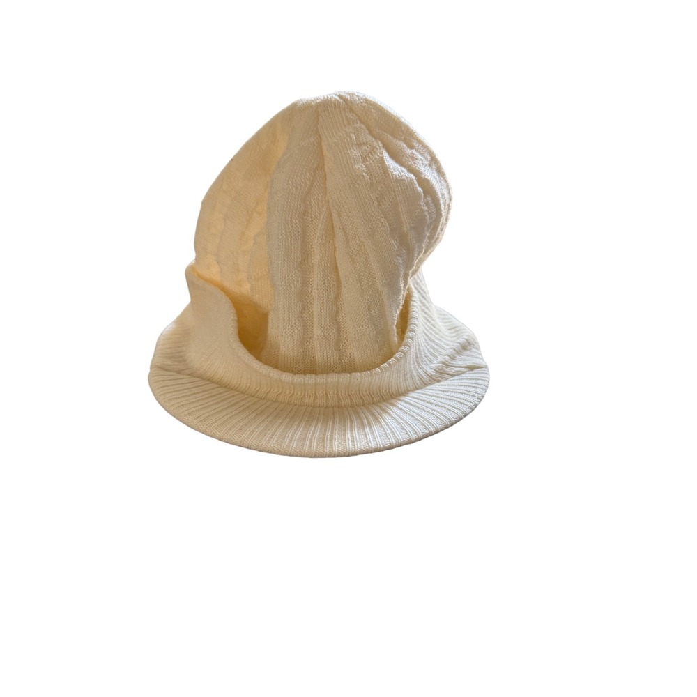 Jordan Brand Knit Visor Beanie Hat Cream White Cable Knit Jumpman OSFA